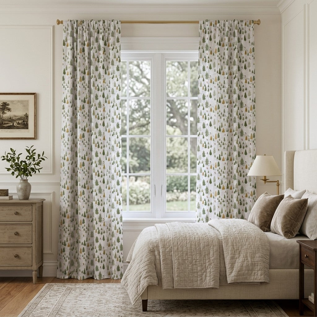 Ski Patrol - Curtain Panel - Serene Bedroom