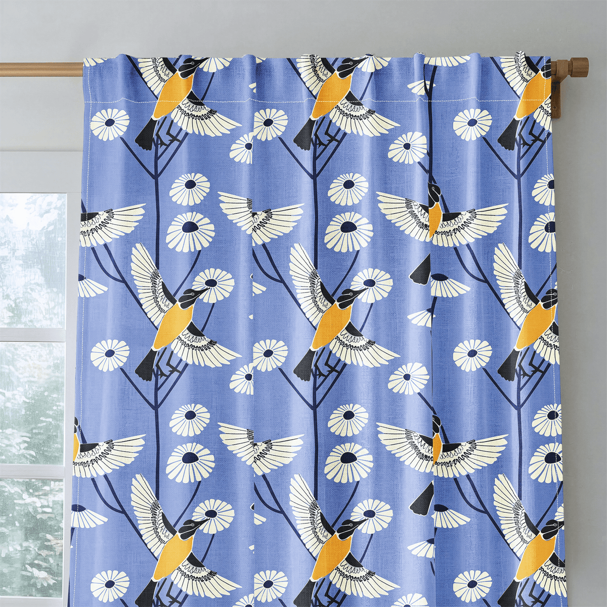 Babette's Blooms - Curtain Panel - The Drapery