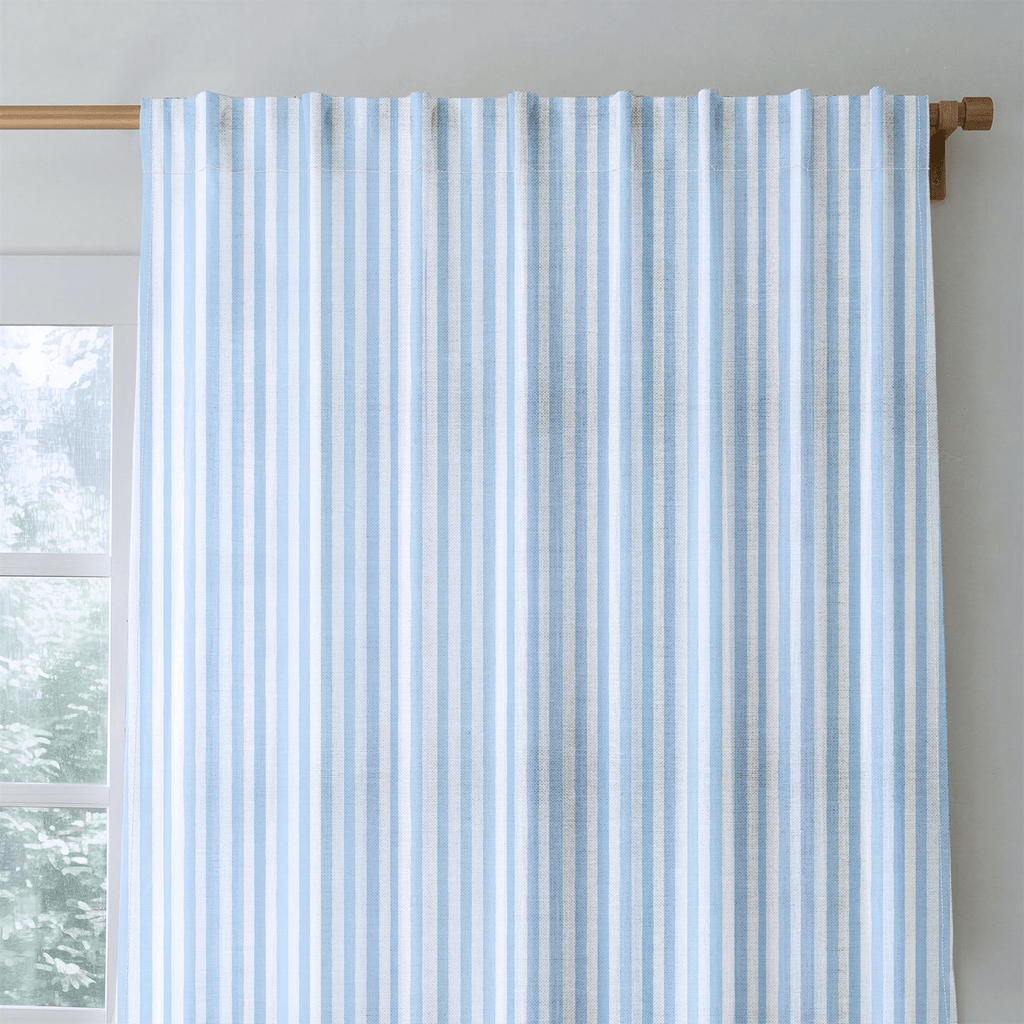 Baby Blue Stripe - Curtain Panel - The Drapery