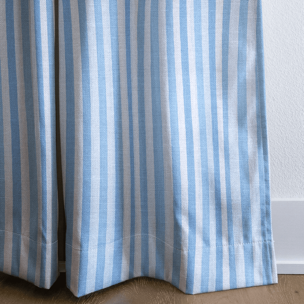 Baby Blue Stripe - Curtain Panel - The Drapery