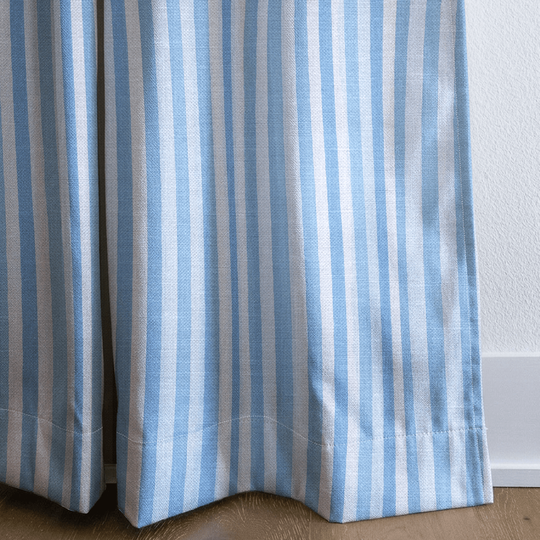 Baby Blue Stripe - Curtain Panel - The Drapery
