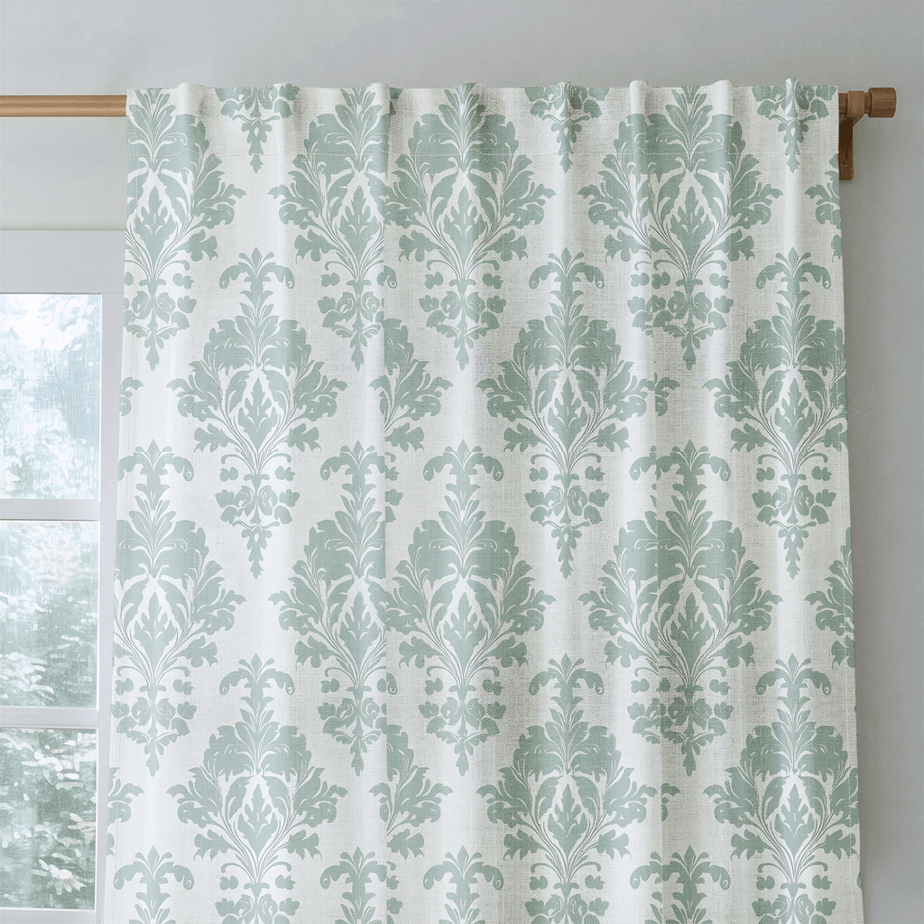 Bates Damask - Curtain Panel - The Drapery