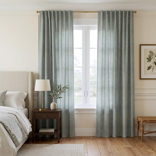 Airplane Stripes - Curtain Panel - Serene Bedroom