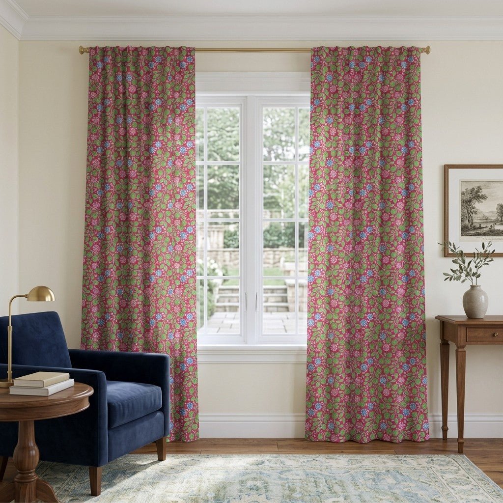 Beaudry Blossoms - Curtain Panel - The Drapery