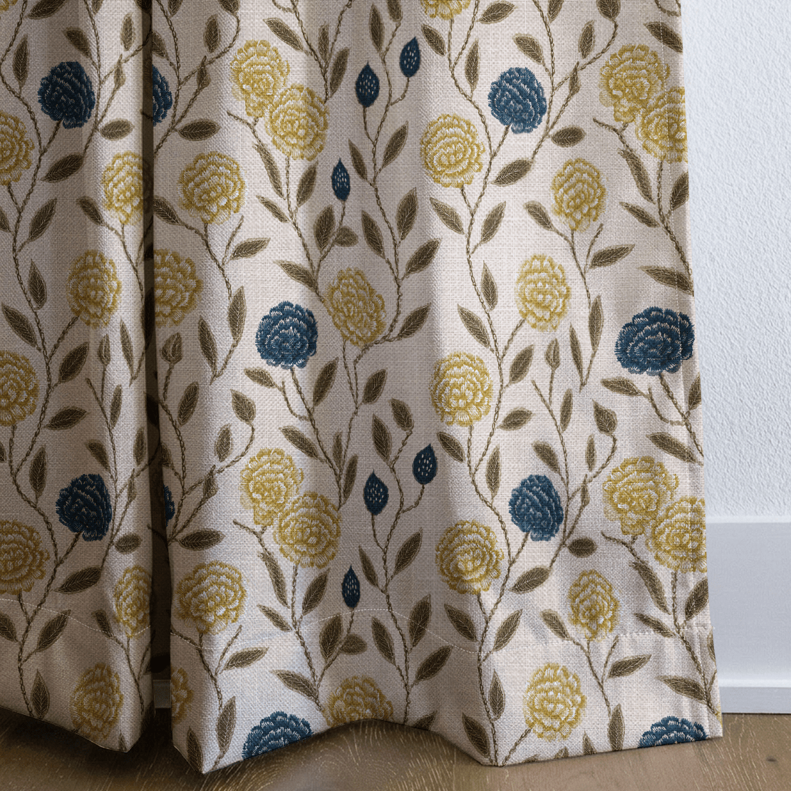 Beckett Blooms - Curtain Panel - The Drapery