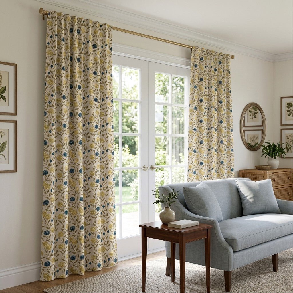 Beckett Blooms - Curtain Panel - The Drapery