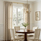 Beige Plaid - Curtain Panel - The Drapery