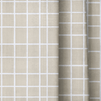 Beige Plaid - Curtain Panel - The Drapery
