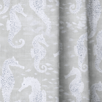 Beige Sea Horse - Curtain Panel - The Drapery