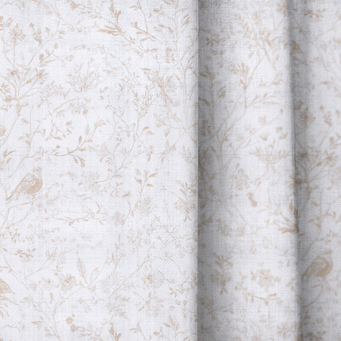 Beige Toile - Curtain Panel - The Drapery