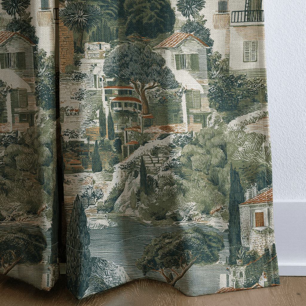 Bellagio Ink - Curtain Panel - The Drapery