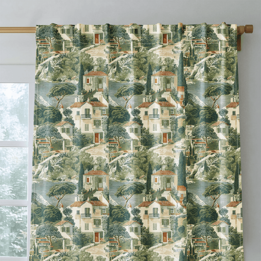 Bellagio Ink - Curtain Panel - The Drapery