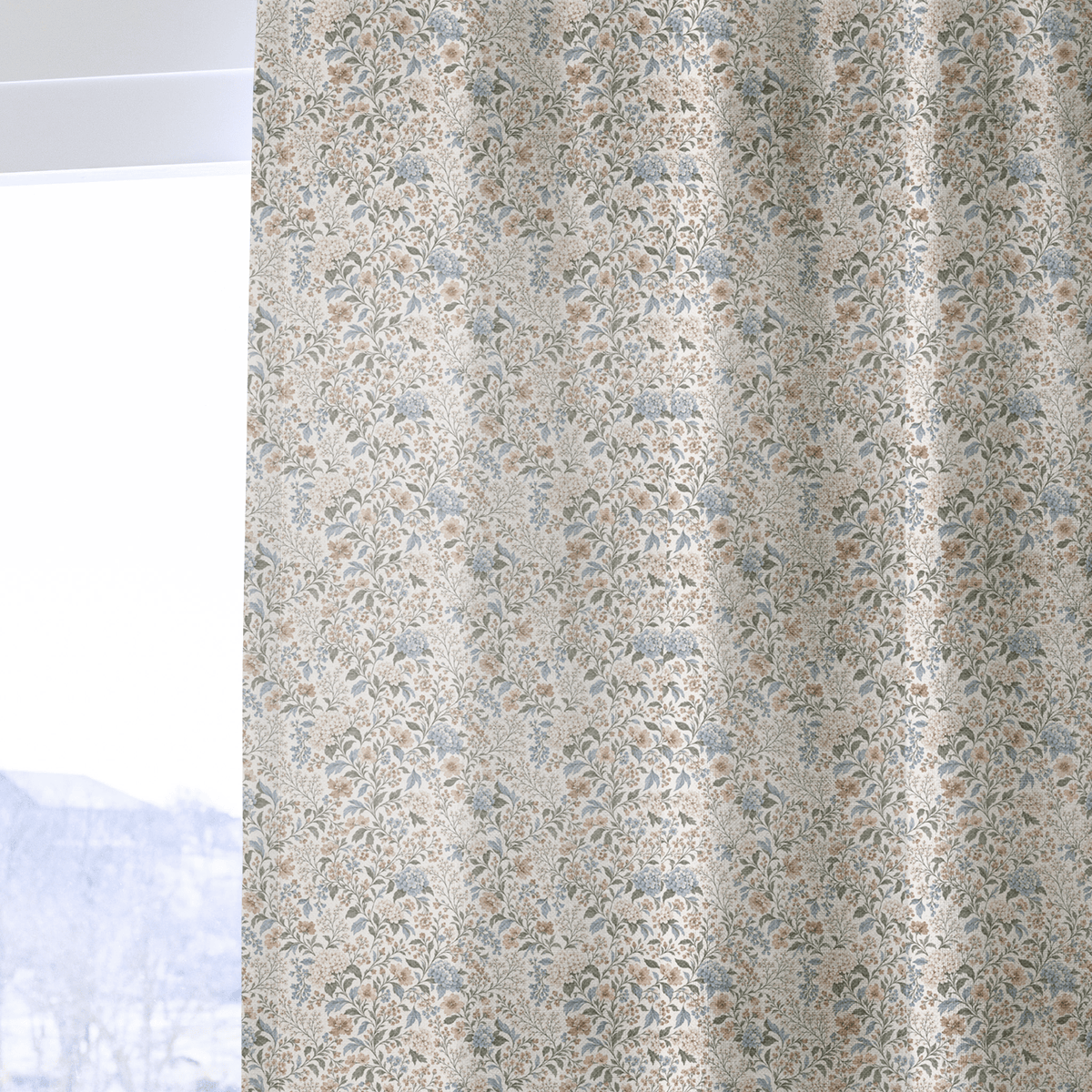 Belle Jardin Crisp - Curtain Panel - The Drapery