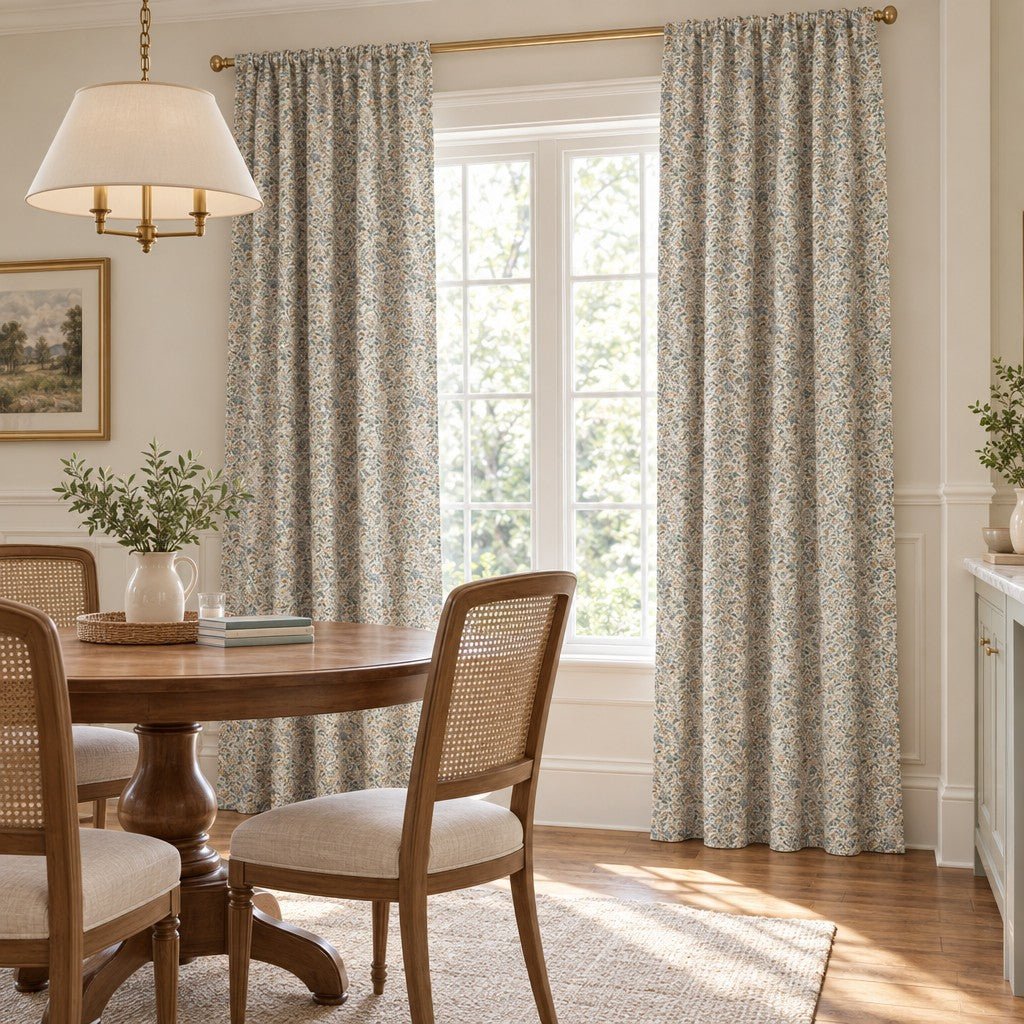 Belle Jardin Crisp - Curtain Panel - The Drapery
