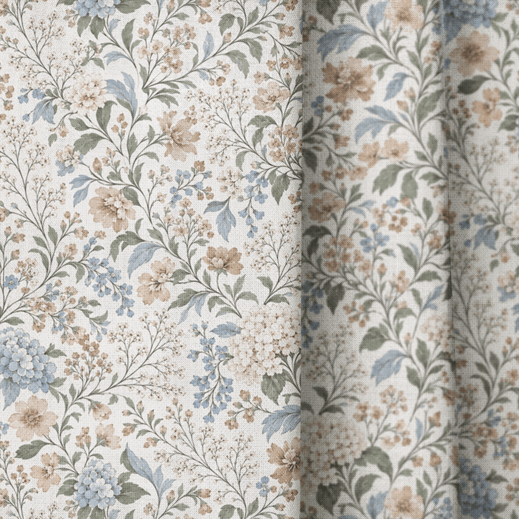 Belle Jardin Crisp - Curtain Panel - The Drapery