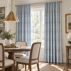 Bellport Stripe Blues - Curtain Panel - The Drapery