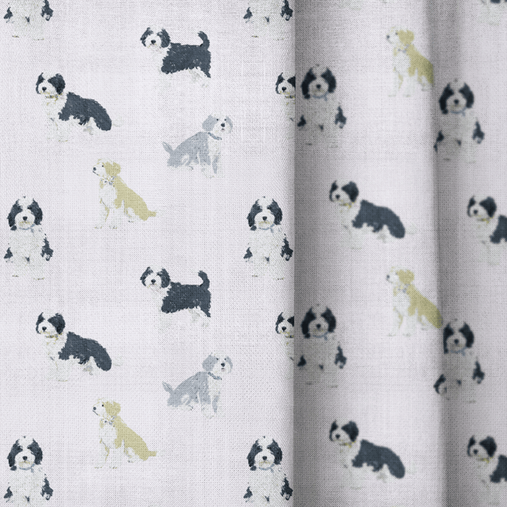 Bernedoodle Fun - Curtain Panel - The Drapery