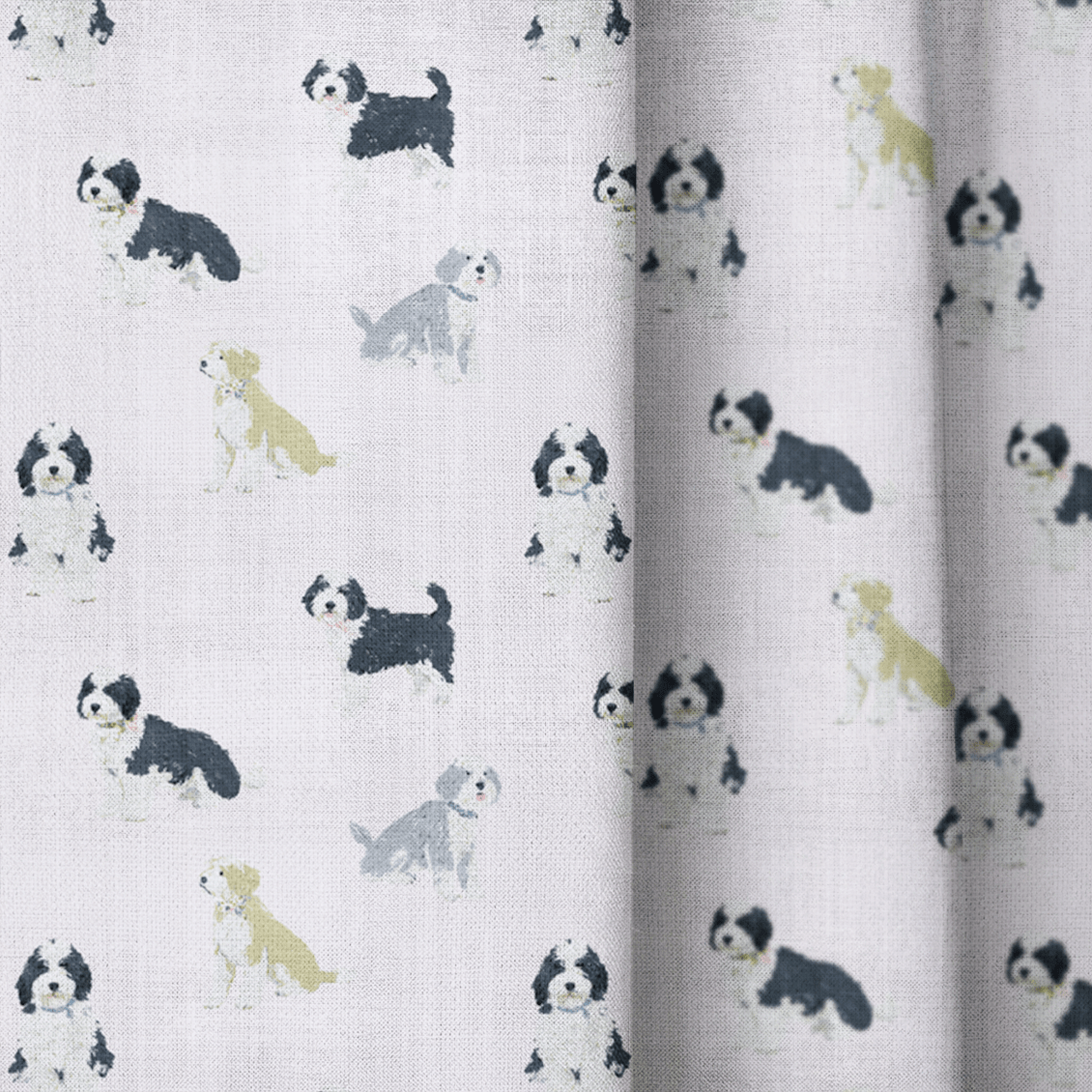 Bernedoodle Fun - Curtain Panel - The Drapery