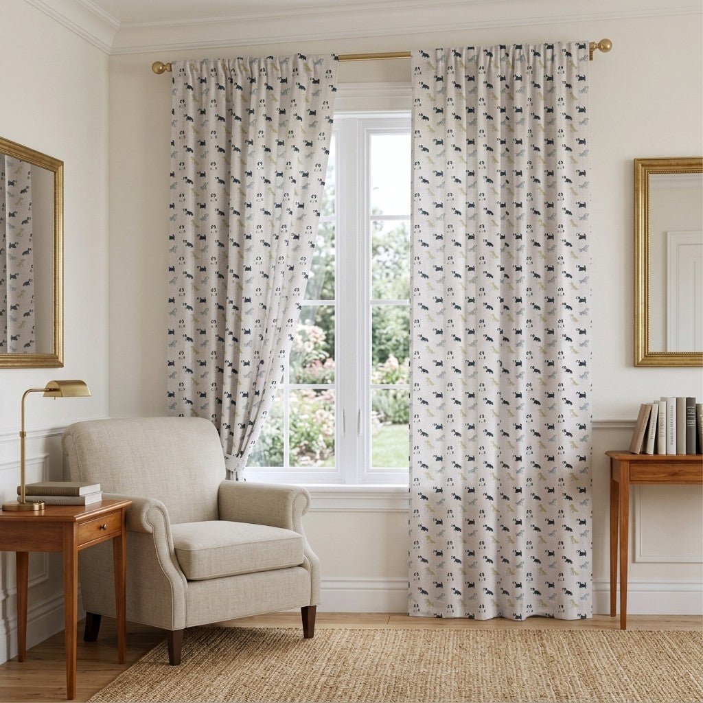 Bernedoodle Fun - Curtain Panel - The Drapery