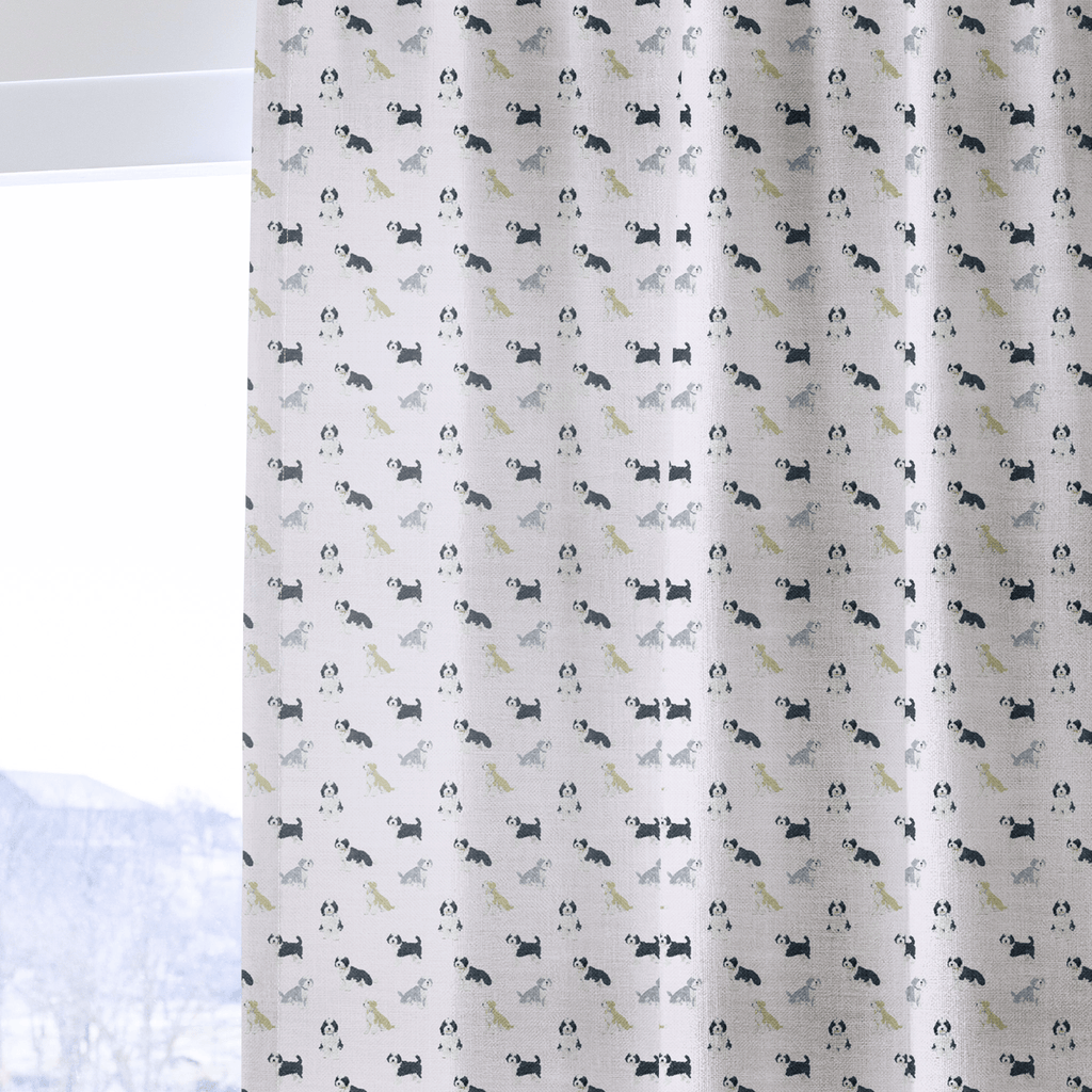 Bernedoodle Fun - Curtain Panel - The Drapery
