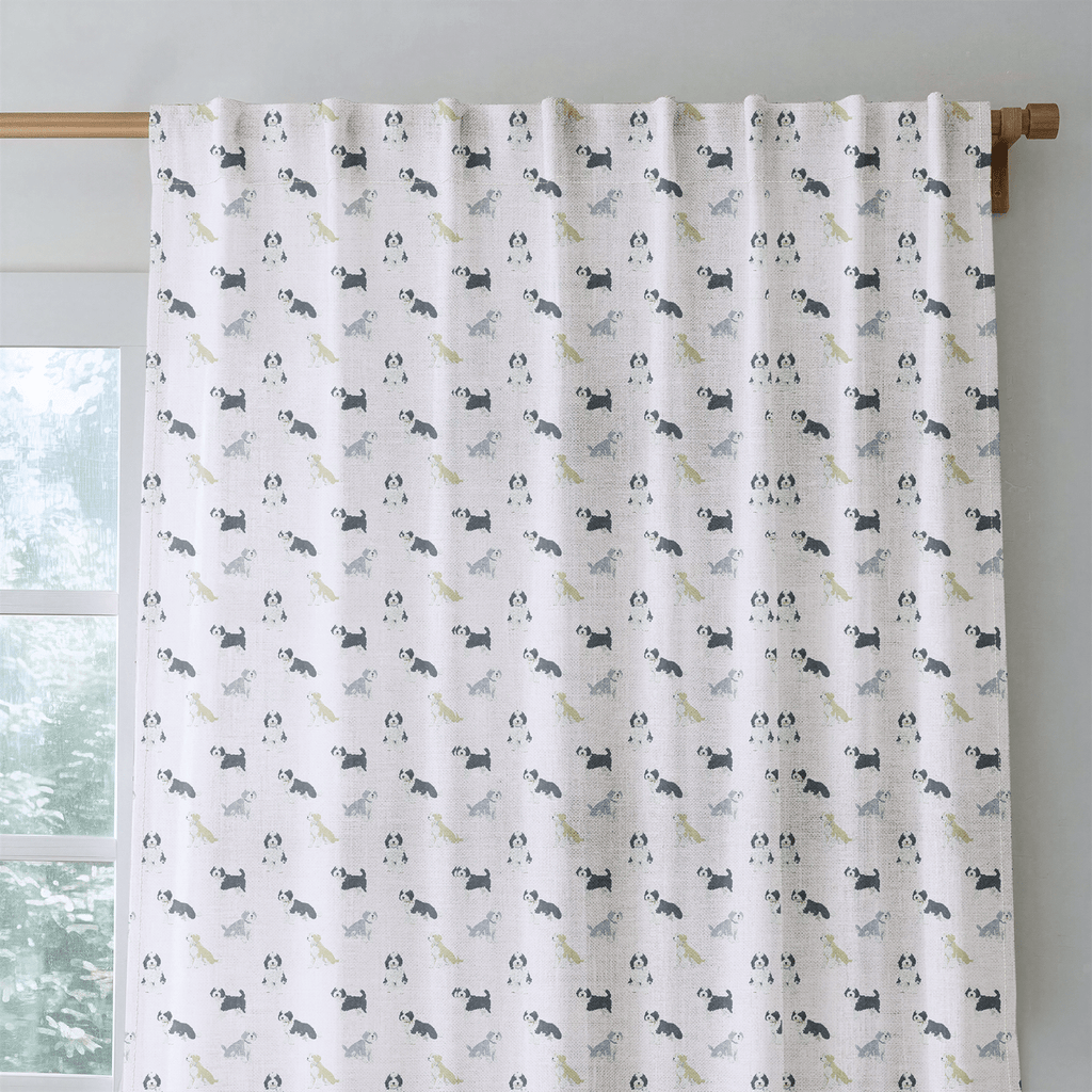Bernedoodle Fun - Curtain Panel - The Drapery