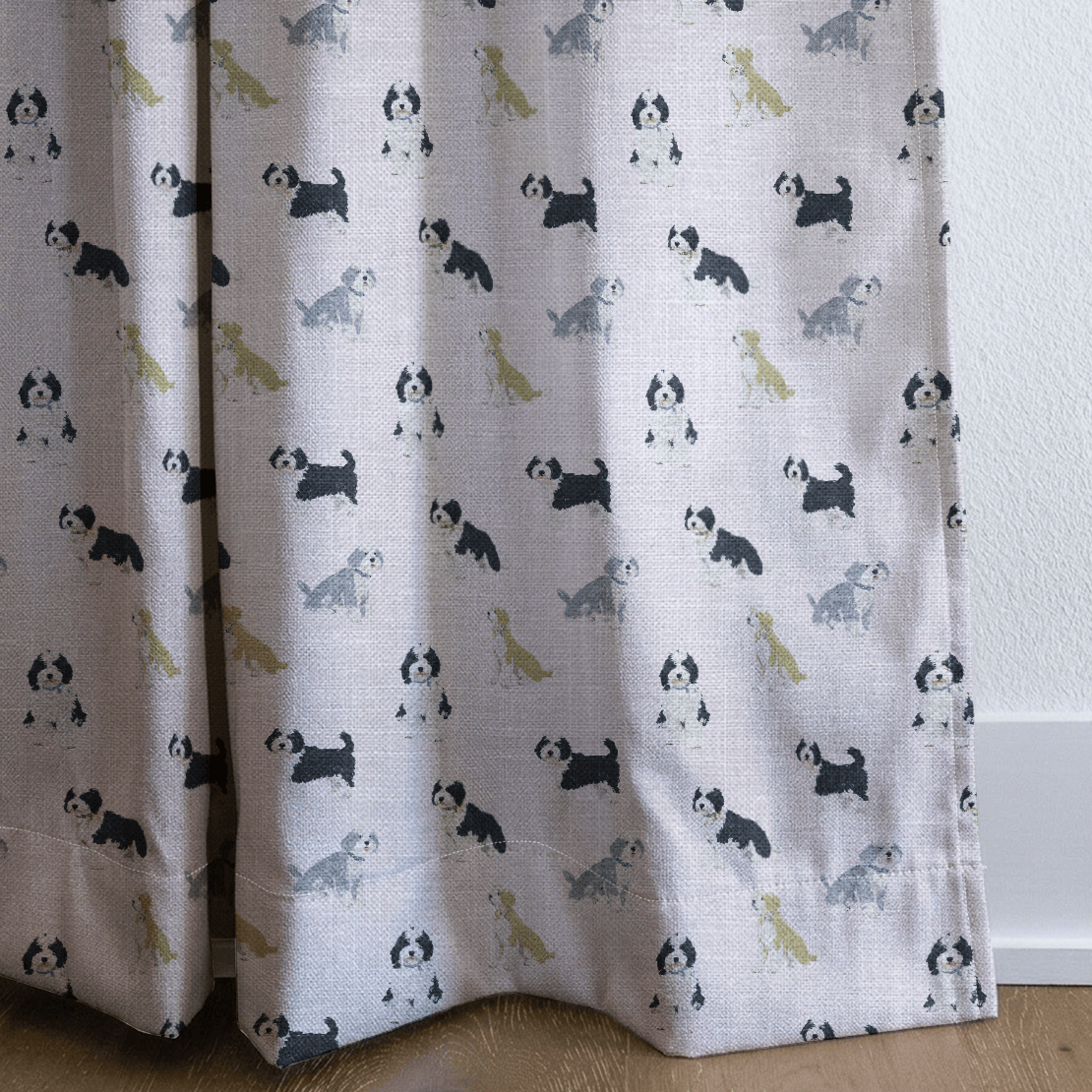 Bernedoodle Fun - Curtain Panel - The Drapery