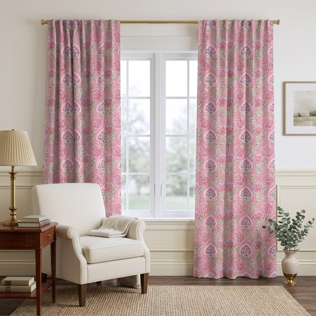 Lucasta Blossom - Curtain Panel - Reading Corner