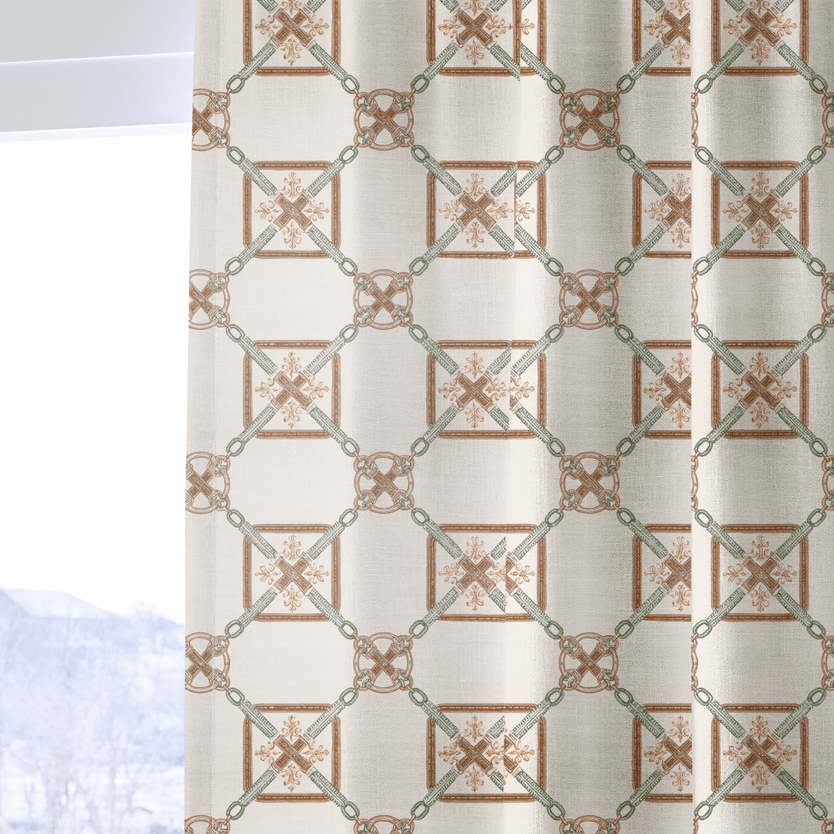Bit & Bridle Lattice - Curtain Panel - The Drapery