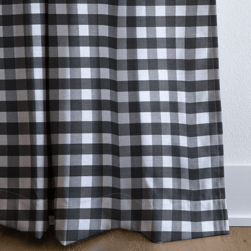 Black Gingham - Curtain Panel - The Drapery