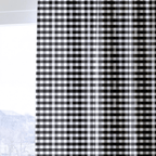 Black Gingham - Curtain Panel - The Drapery