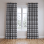 Black Gingham - Curtain Panel - The Drapery