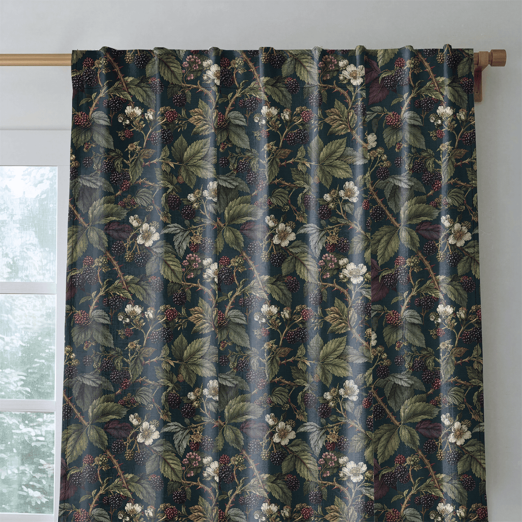 Blackberry Bush - Curtain Panel - The Drapery