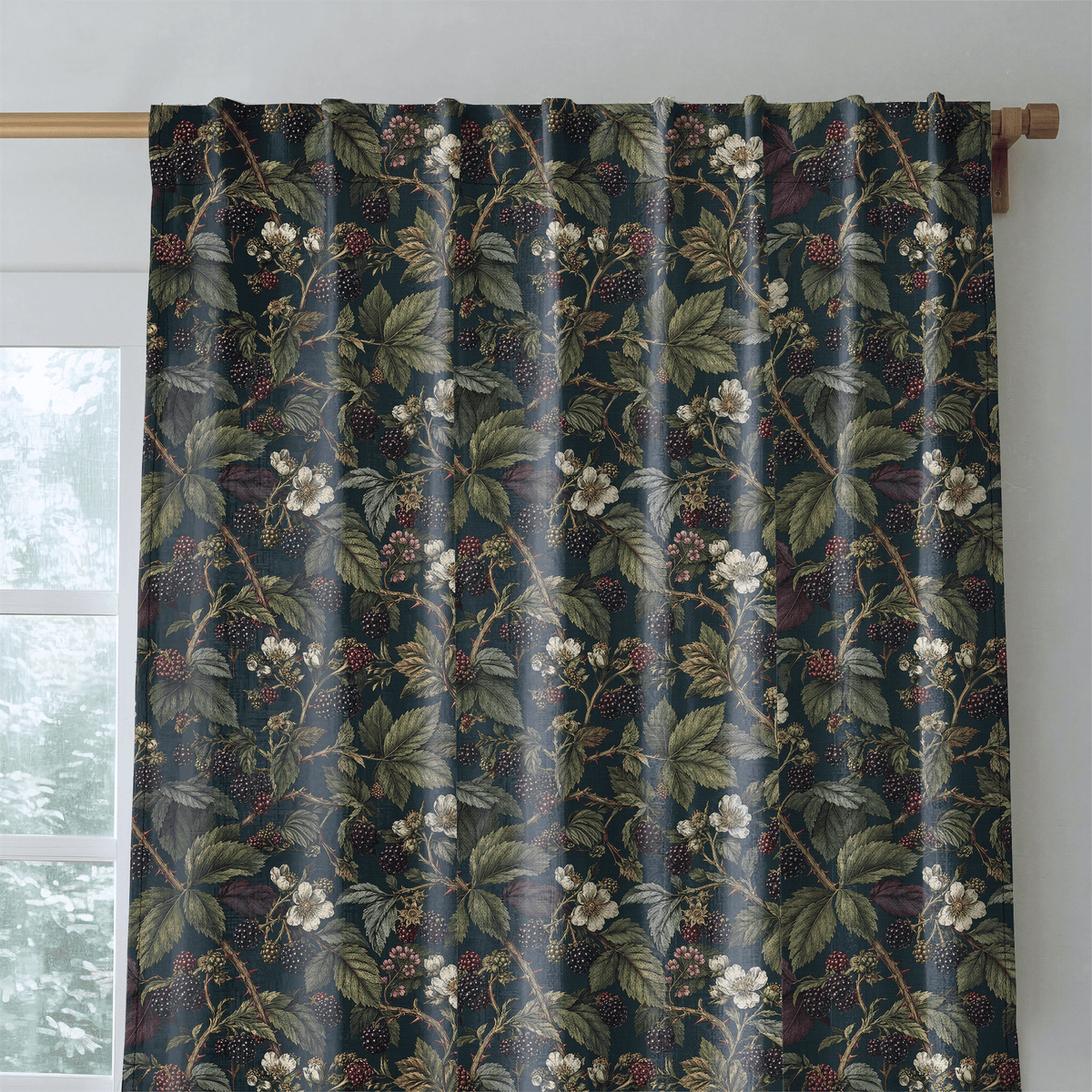 Blackberry Bush - Curtain Panel - The Drapery