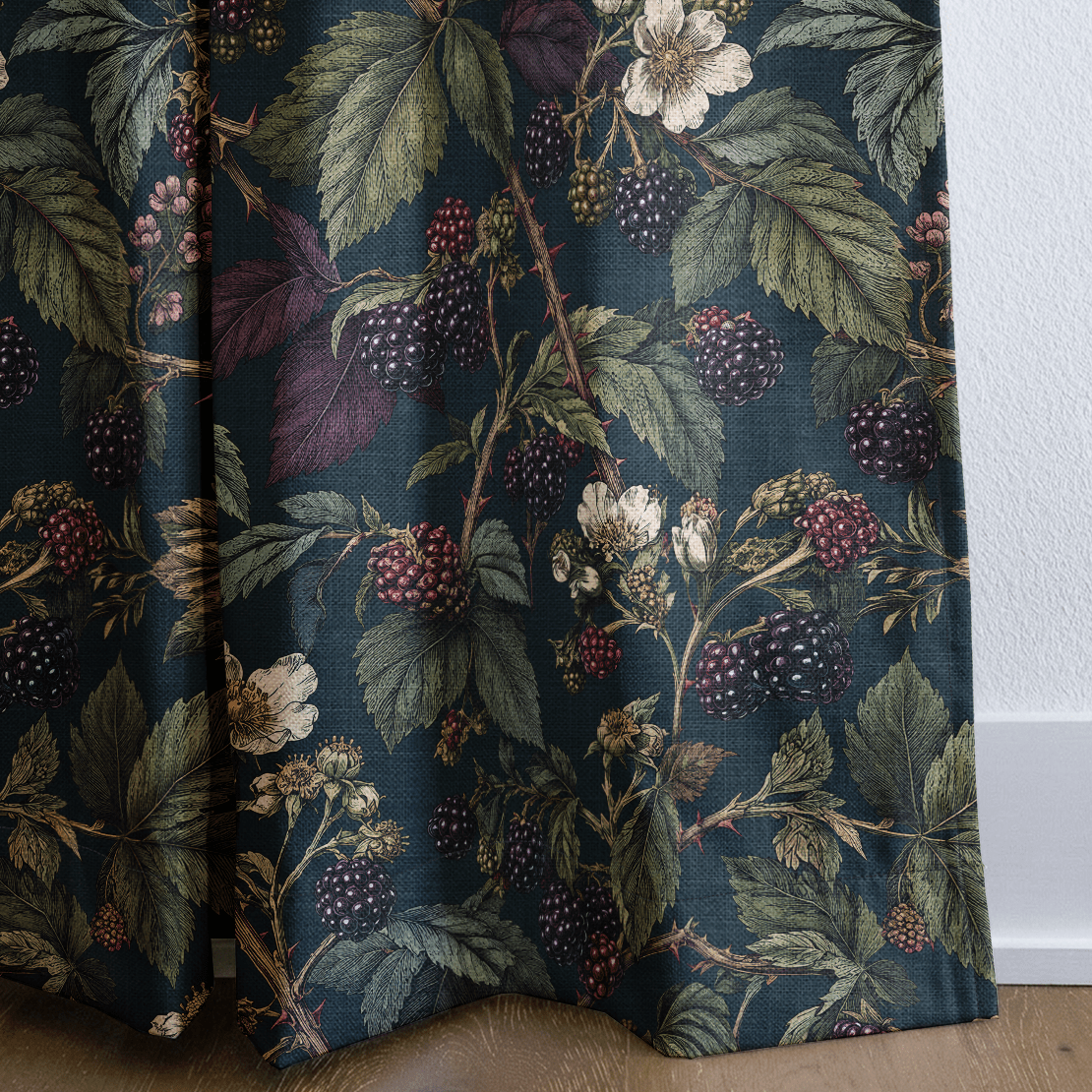 Blackberry Bush - Curtain Panel - The Drapery