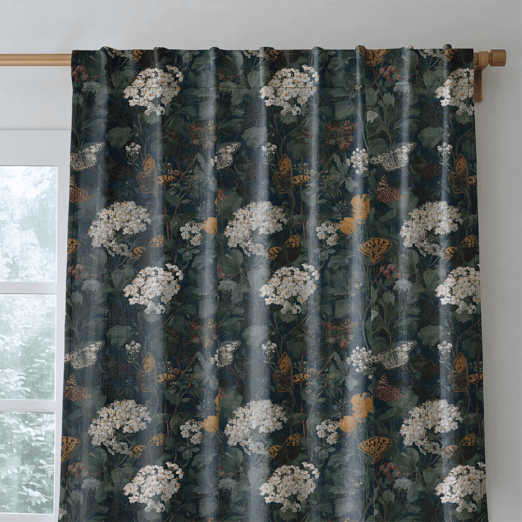 Blooming Butterly Fields - Curtain Panel - The Drapery