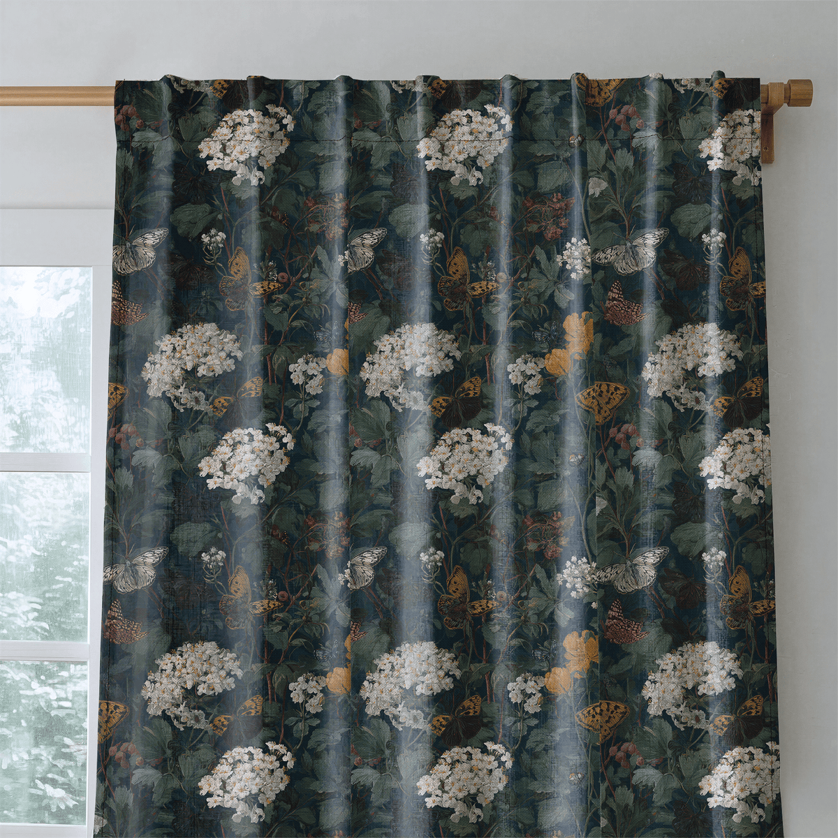 Blooming Butterly Fields - Curtain Panel - The Drapery