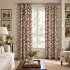 Blooms in Cran - Curtain Panel - The Drapery