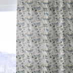 Blue and Green Butterflies - Curtain Panel - The Drapery