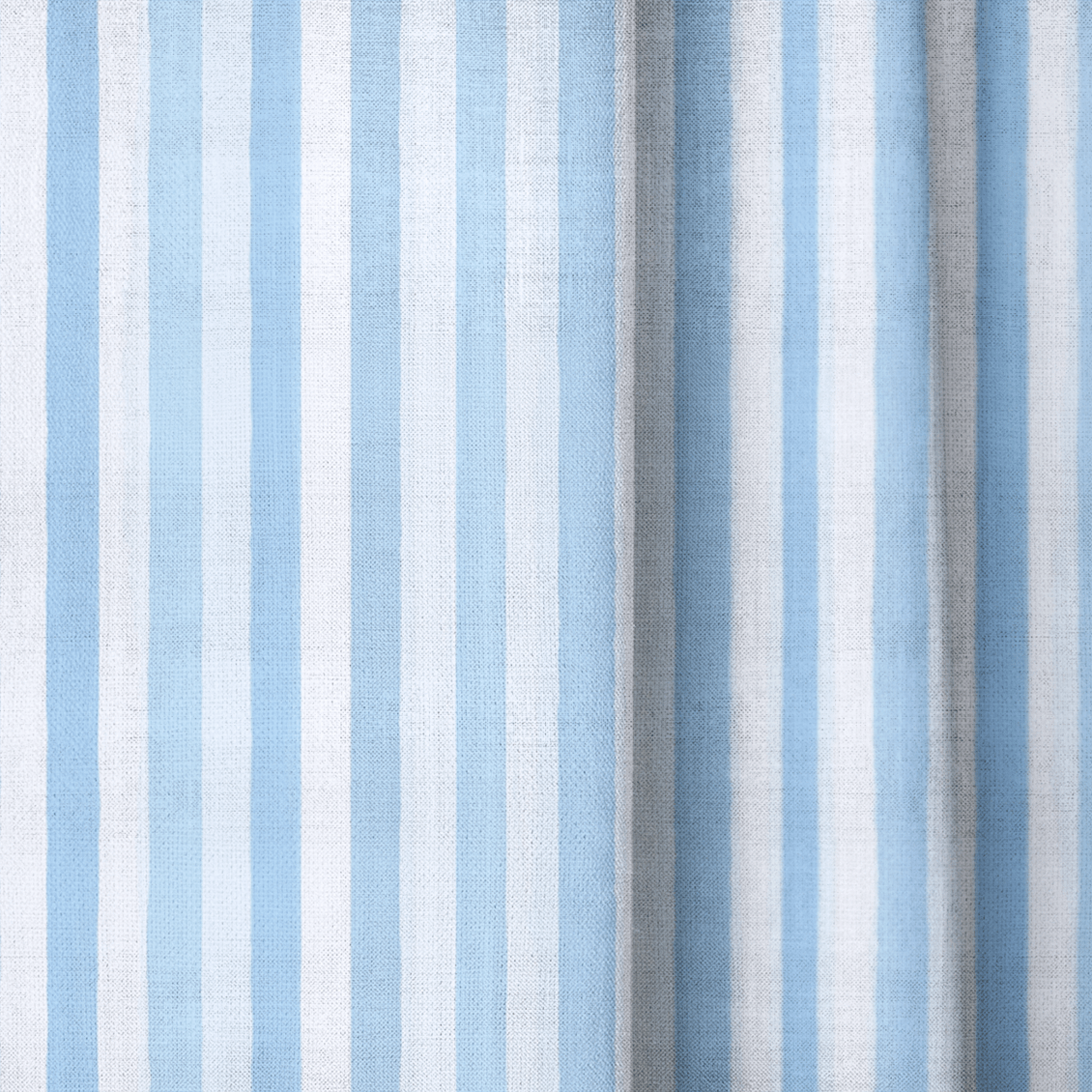 Blue Baby Stripe - Curtain Panel - The Drapery