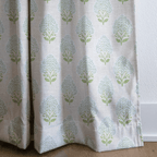 Blue Bell Damask - Curtain Panel - The Drapery