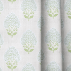 Blue Bell Damask - Curtain Panel - The Drapery