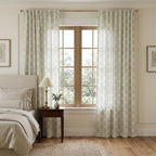 Blue Bell Damask - Curtain Panel - The Drapery