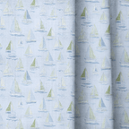 Blue Boats - Curtain Panel - The Drapery