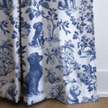 Blue & Bone Toile - Curtain Panel - The Drapery