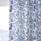 Blue & Bone Toile - Curtain Panel - The Drapery