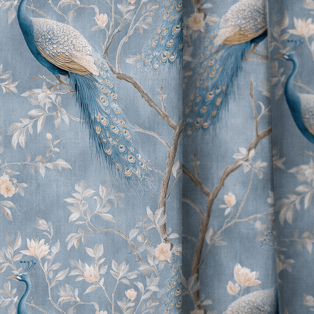 Blue Everette - Curtain Panel - The Drapery