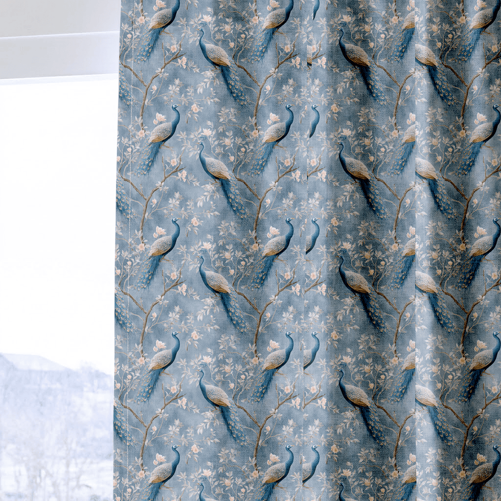 Blue Everette - Curtain Panel - The Drapery