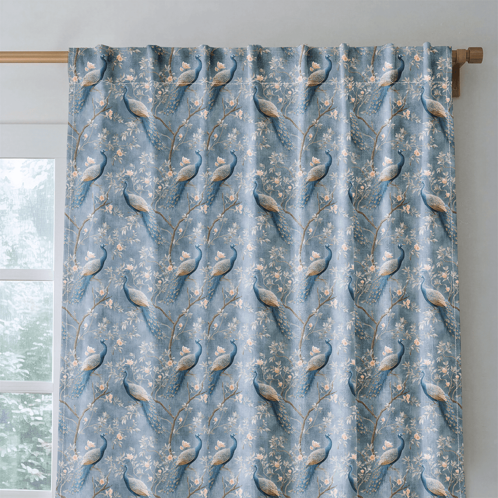 Blue Everette - Curtain Panel - The Drapery
