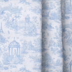 Blue French Country - Curtain Panel - The Drapery