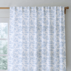 Blue French Country - Curtain Panel - The Drapery